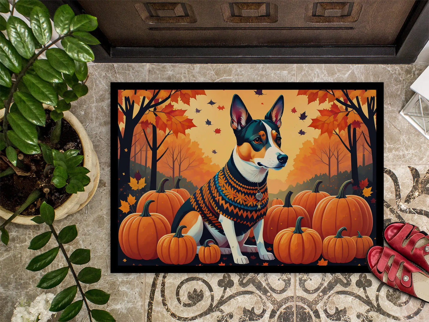 Basenji Fall Doormat