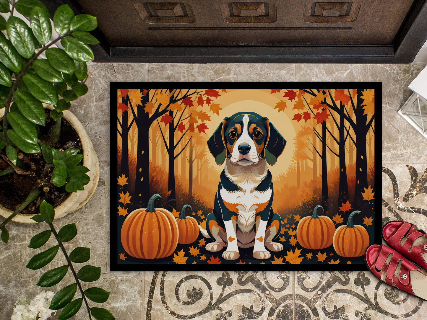 Beagle Fall Doormat